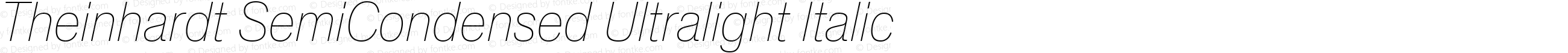 Theinhardt SemiCondensed Ultralight Italic