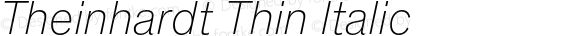 Theinhardt Thin Italic