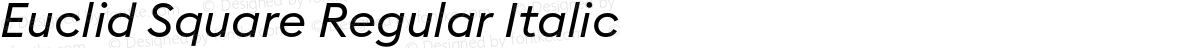 Euclid Square Regular Italic