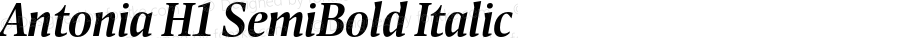 Antonia H1 SemiBold Italic