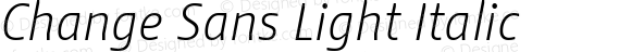 Change Sans Light Italic