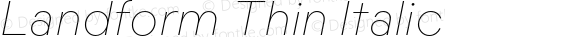 Landform Thin Italic