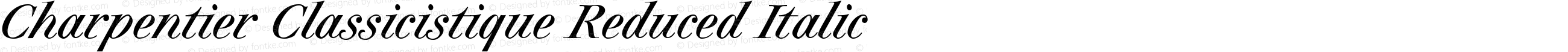 Charpentier Classicistique Reduced Italic