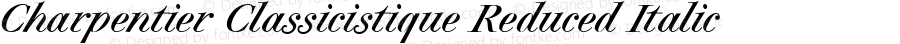 Charpentier Classicistique Reduced Italic