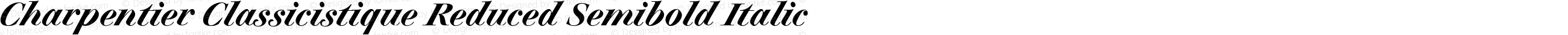 Charpentier Classicistique Reduced Semibold Italic