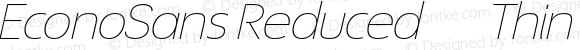 EconoSans Reduced 34 Thin Expanded Italic