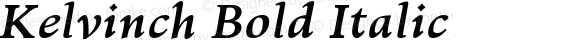 Kelvinch Bold Italic
