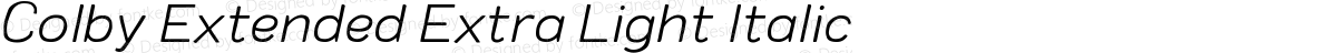 Colby Extended Extra Light Italic