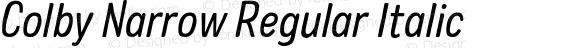 Colby Narrow Regular Italic