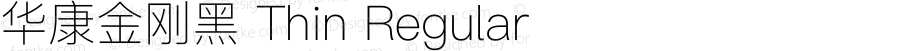 华康金刚黑 Thin Regular Version 1.101