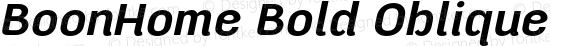 BoonHome Bold Oblique Version 0.2