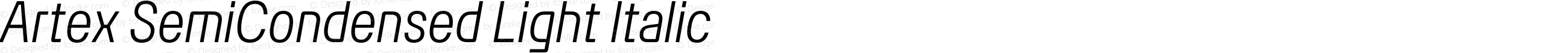 Artex SemiCondensed Light Italic