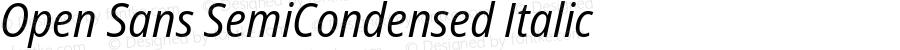 Open Sans SemiCondensed Italic