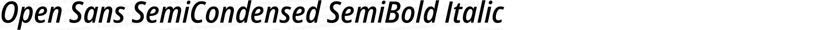 Open Sans SemiCondensed SemiBold Italic