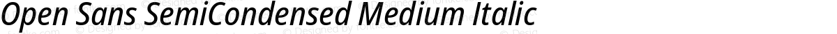 Open Sans SemiCondensed Medium Italic