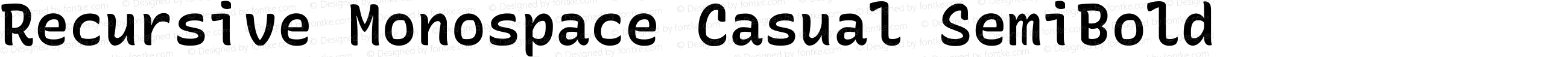 Recursive Monospace Casual SemiBold