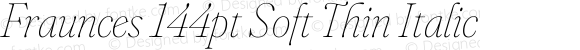 Fraunces 144pt Soft Thin Italic