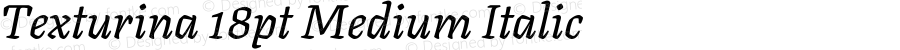 Texturina 18pt Medium Italic