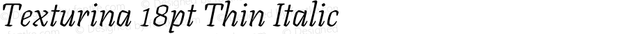 Texturina 18pt Thin Italic