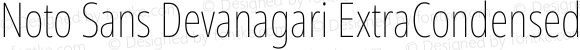 Noto Sans Devanagari ExtraCondensed Thin