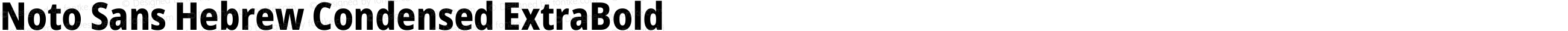 Noto Sans Hebrew Condensed ExtraBold