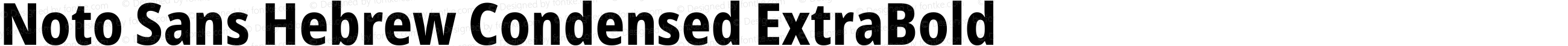 Noto Sans Hebrew Condensed ExtraBold