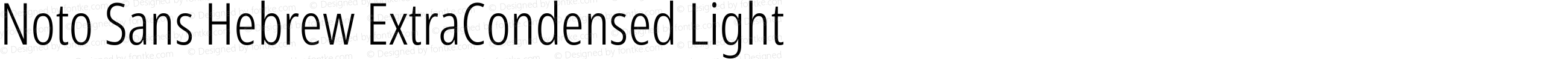 Noto Sans Hebrew ExtraCondensed Light