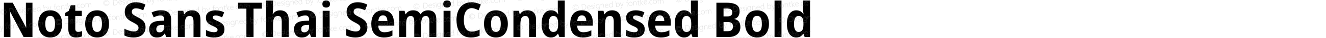Noto Sans Thai SemiCondensed Bold