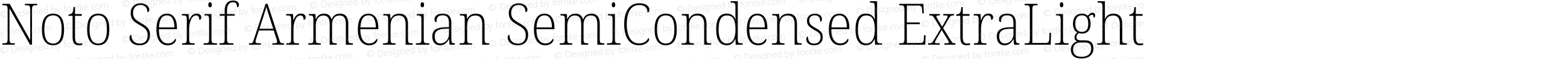 Noto Serif Armenian SemiCondensed ExtraLight