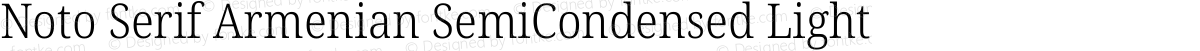 Noto Serif Armenian SemiCondensed Light