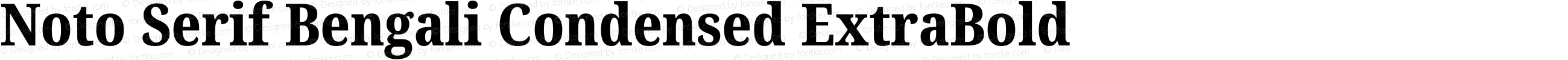 Noto Serif Bengali Condensed ExtraBold