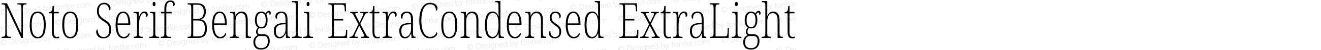 Noto Serif Bengali ExtraCondensed ExtraLight