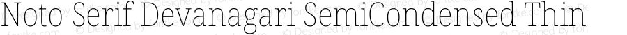 Noto Serif Devanagari SemiCondensed Thin