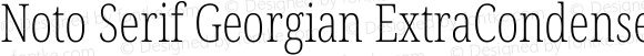 Noto Serif Georgian ExtraCondensed ExtraLight