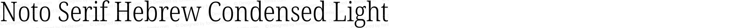 Noto Serif Hebrew Condensed Light