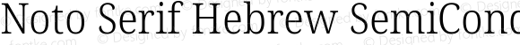 Noto Serif Hebrew SemiCondensed Light