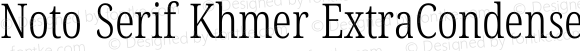 Noto Serif Khmer ExtraCondensed Light