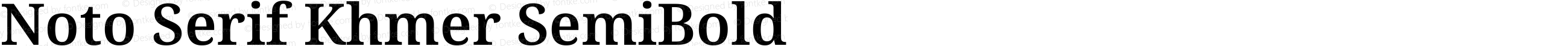 Noto Serif Khmer SemiBold