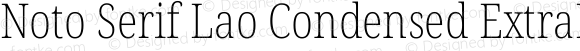 Noto Serif Lao Condensed ExtraLight