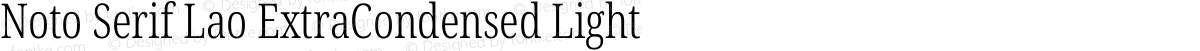 Noto Serif Lao ExtraCondensed Light