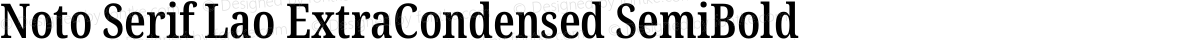 Noto Serif Lao ExtraCondensed SemiBold