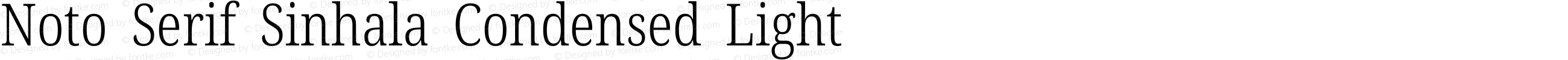 Noto Serif Sinhala Condensed Light