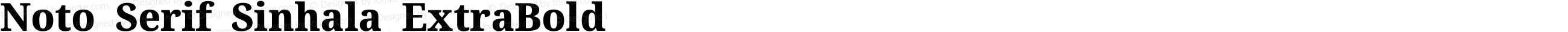 Noto Serif Sinhala ExtraBold