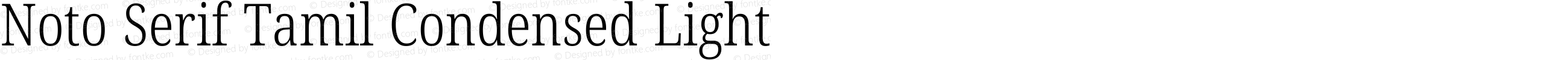 Noto Serif Tamil Condensed Light