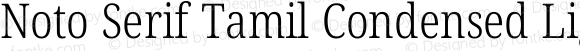Noto Serif Tamil Condensed Light Italic