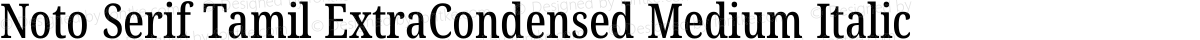 Noto Serif Tamil ExtraCondensed Medium Italic