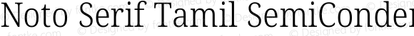 Noto Serif Tamil SemiCondensed Light Italic