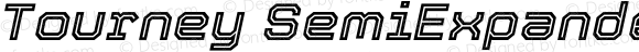 Tourney SemiExpanded SemiBold Italic