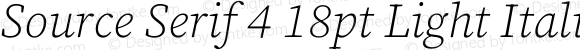Source Serif 4 18pt Light Italic