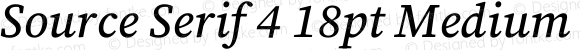 Source Serif 4 18pt Medium Italic